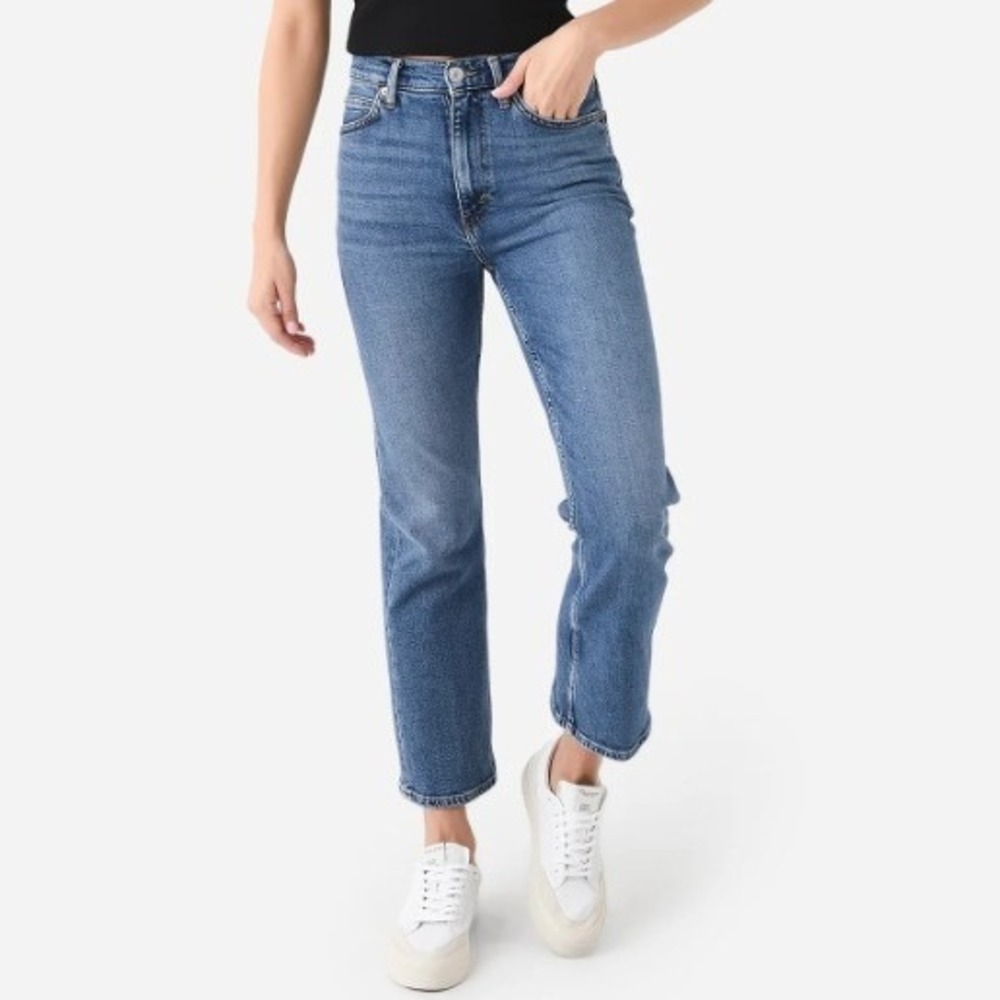 RE/DONE NEW Women 28 70s Crop Boot Jeans Mid 70s Blue‎